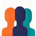 Icon showing a small group of people.